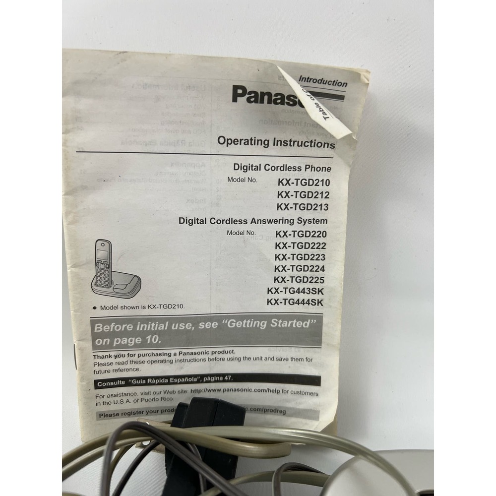 Panasonic KX-TDG20 Cordless Answering Machine Phone Handset DECT 6.0 - Picture 3 of 6